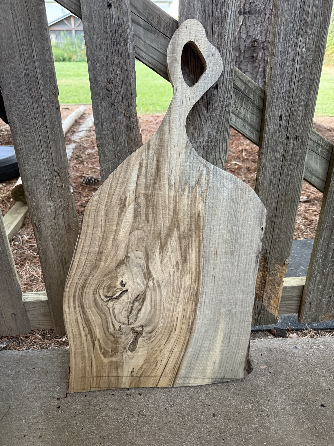 Wood board in progress before finishing